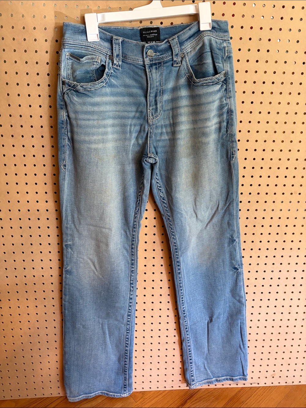 Buckle Black Light Blue Men's Straight Jeans